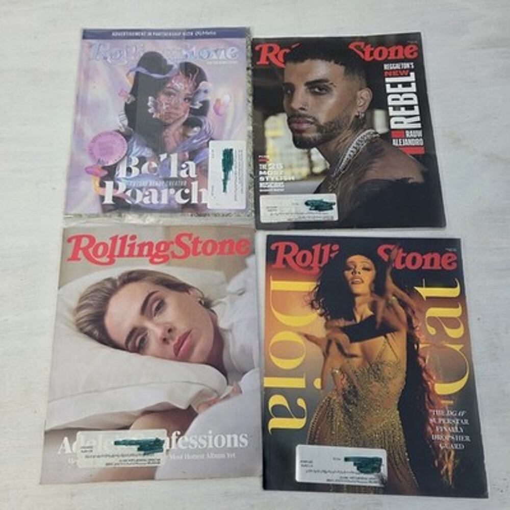 Rolling Stones Magazines Lot of 4 2022 Creators Issue New, Doja Cat, Rauw, Adele